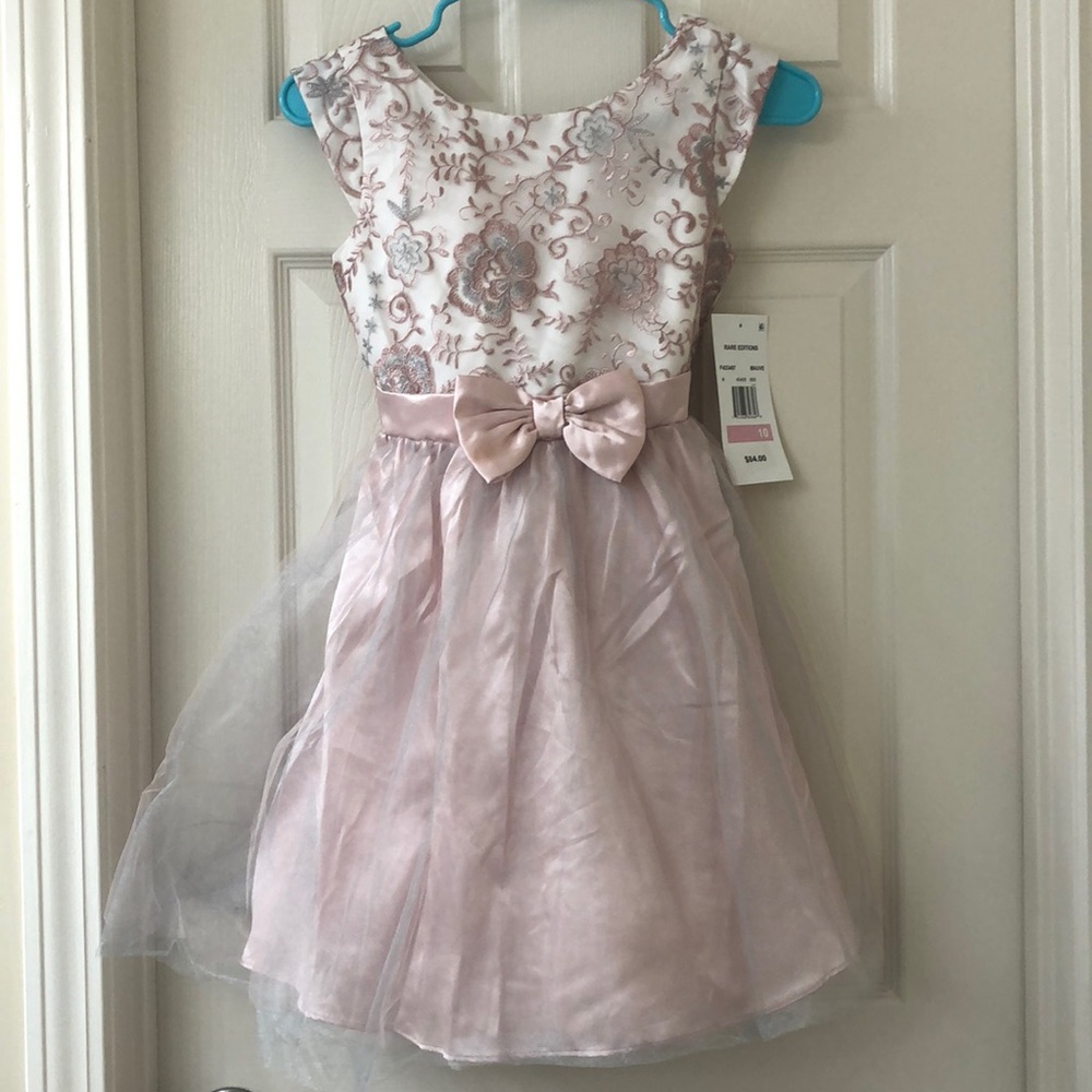 Pink with silver party dress